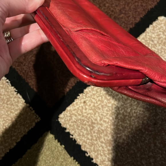 Vintage Hobo International Red Leather Clutch - Picture 5 of 5